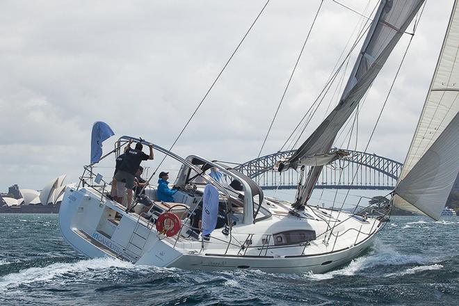 In Cahoots, skippered by Pat and Roberta Play, is seen here enjoying the breeze as they head towards the finish in Race One, where they placed third - 2017 Beneteau Cup ©  Alex McKinnon Photography http://www.alexmckinnonphotography.com